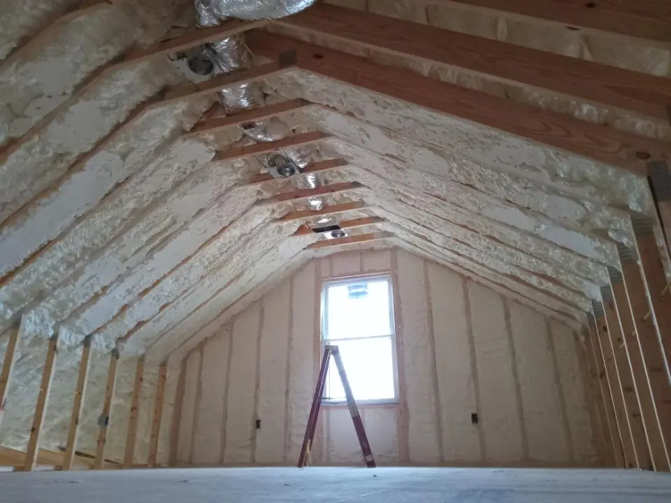 Spray foam roofing application for Crawl Space Insulation project in Whitemarsh